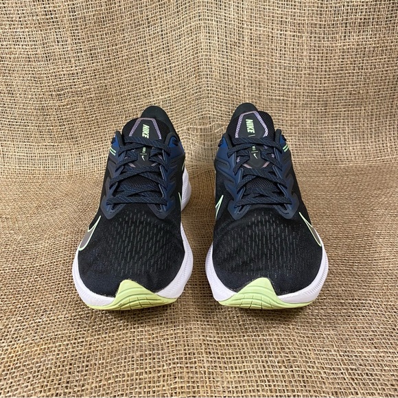 Nike Zoom  Running Shoe WinFlo Black Blue Size 9.5 - Picture 6 of 9